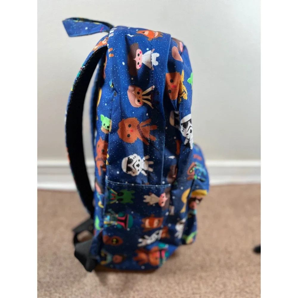 Loungefly‎ Star Wars Backpack Chibi Characters Blue Canvas Good Preowned